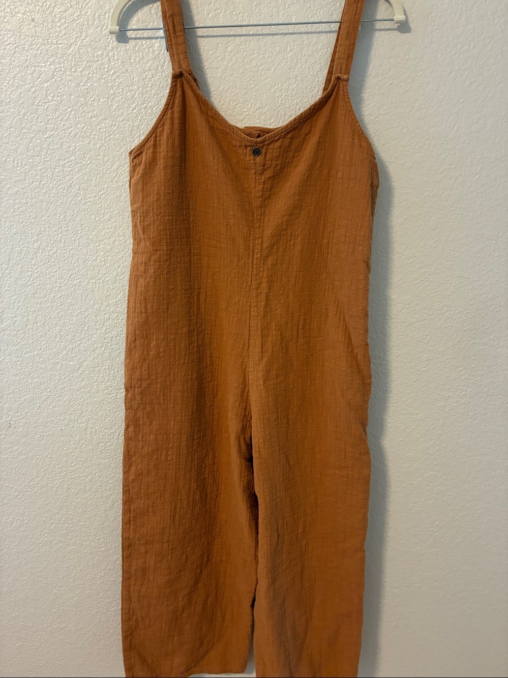Billabong Daydream Women's Wide-Leg Button-Front Jumpsuit in Rust - Picture 5 of 7